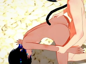 BL-猫男x狐男无套干两炮-伪娘变装日本亚裔漫画动漫游戏色情男同 asian femboy gay porn
