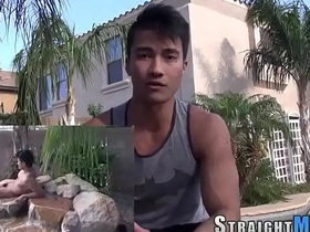 肌肉亚洲男撸鸡巴 hot gay chinese thug porn